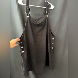 Black Corduroy Women's Dress